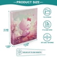 thumbnail image 5 of 2 Pcs Cute Cat with Bow Hardcover 3 Ring Binder 1.5” Round Rings Binder Organizer Letter Size Paper Pockets School Office Supplies, 5 of 9