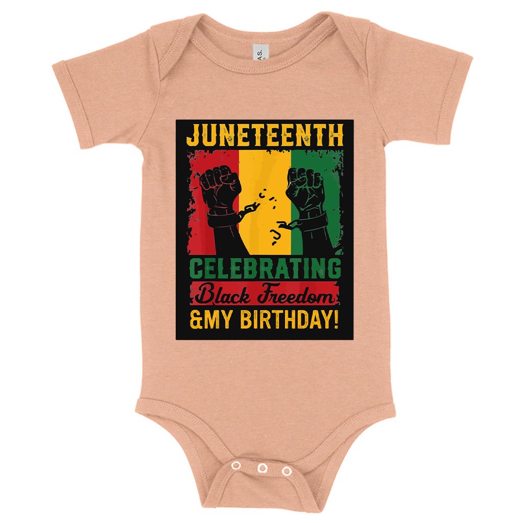 Baby Juneteenth Celebrating Onesie - Juneteenth Birthday Onesie