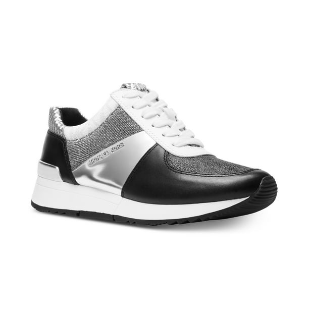 michael kors allie trainer sneakers black and gold
