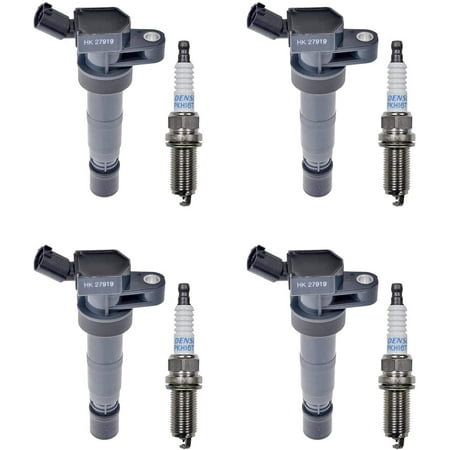 AD Auto Parts Ignition Coil Pack – 4 Ignition Coils + 4 Platinum TT Spark Plugs PK16TT For Hyundai Equus Genesis Santa Fe Sonata Tucson