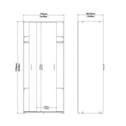 Tvilum Space Armoire Wardrobe with 2 Sliding Doors for Adults in White