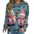 thumbnail image 1 of Kcodviy Chandails en Molleton de Noël pour Femmes Chandail Graphique Mignon Vêtements de Magasinage Manches Longues Col Rond Chandail Boho, 1 of 5