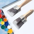 thumbnail image 4 of Lomubue Paint Pointing Brush Evenly Painted Fine Bristle Wooden Handle Wall Paint Brush Home Supply, 4 of 10