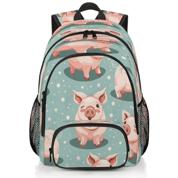 Herdesigns Pig Laptop Backpack for Women Men, 18.3 Inch Large Computer Backpacks Fashion Teacher Nurse Bag Casual Daypack for Work Travel