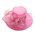 thumbnail image 2 of Flor Red Hilo Sombrero para el sol Playa Protector solar Sombrero para el sol Mujer Organza Sombrero de copa Wmkox8yii jkg5757, 2 of 2