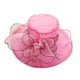 thumbnail image 2 of Flor Red Hilo Sombrero para el sol Playa Protector solar Sombrero para el sol Mujer Organza Sombrero de copa Wmkox8yii jkg5757, 2 of 2