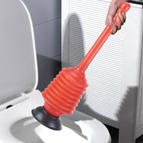 High Pressure Toilet Drain Unclogger | Multi-Purpose Suction Plunger for Kitchen Sink, Bathroom Floor Drain, Washbasin | Durable Plastic, Blue Red | 20x5in | Fast Clog Removal, Easy Clean
