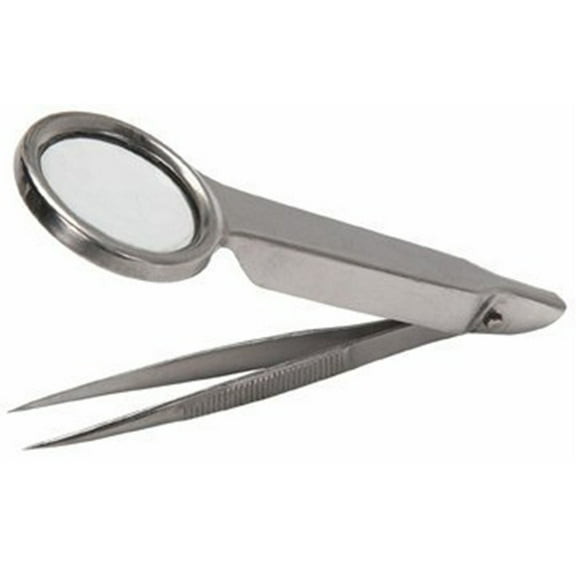 Portable Multifunctional Magnifying Glass Tweezer Hand-held Magnifying Glass with Precision Tweezer Loupe Repair Tools