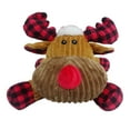 thumbnail image 6 of Vibrant Life Holiday Plush Dog Toy, Moose with Santa Hat, Brown & Red, 11", 6 of 6