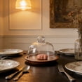 thumbnail image 4 of weibbin Mini Dessert Plate with Glass Dome Cover Cake Tray Stand for Display Storage and Party Serving, 4 of 6