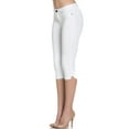 thumbnail image 2 of 4 Way Stretchy Ponte Knit Capri Skinny Jeans (White), 2 of 7