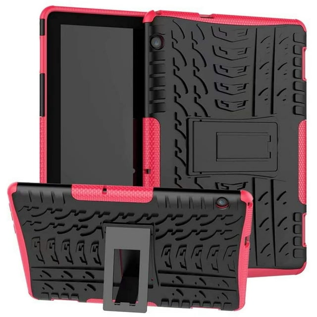 Étui Huawei MediaPad T5 2018, Étui Protecteur en Cuir PU de Haute Qualité pour Tablette Huawei MediaPad T5 10 Pouces 2018 Rose Rouge