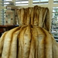 thumbnail image 1 of Thomas Collection Gold Beige Brown Chinchilla Faux Fur Throw Blanket - 16418, 1 of 5