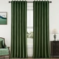 thumbnail image 5 of Top Finel 100% Blackout Velvet Pleated Window Shades, 52 x 84 Inch, Green, 5 of 9