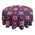 thumbnail image 5 of Design Pattern Round Tablecloth 60 Inch – Waterproof Polyester Table Cover with Full Print Design, Wrinkle Resistant & Washable for Kitchen Dining Party Decor, 5 of 6
