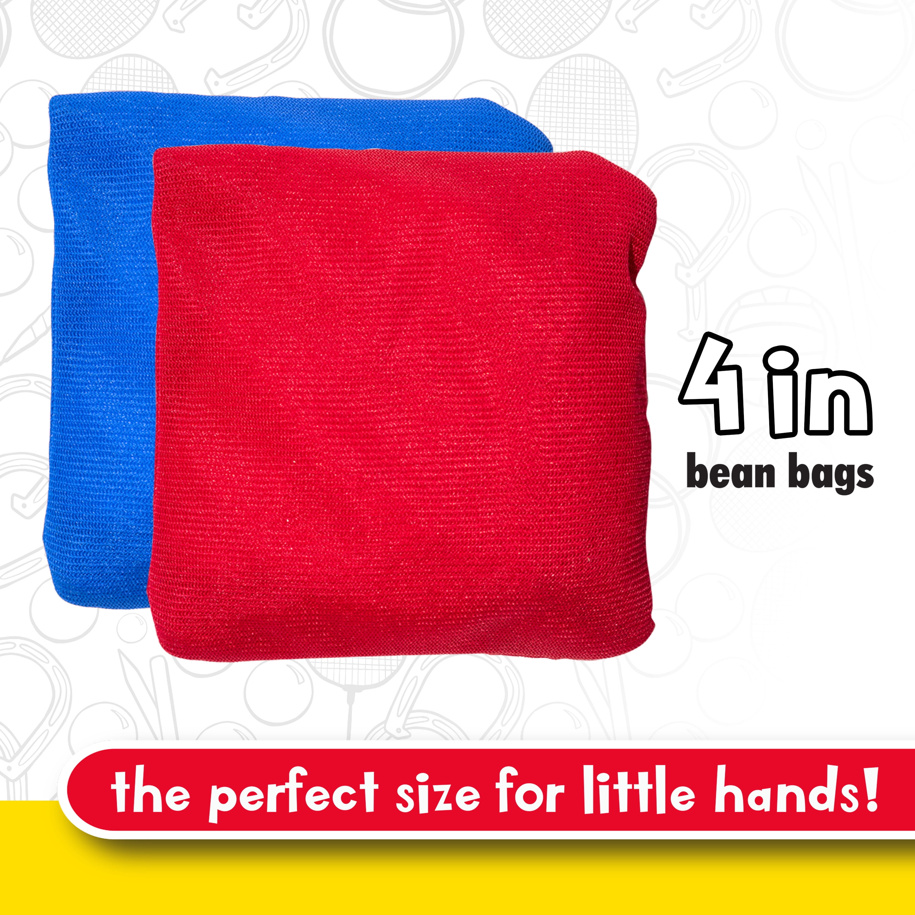 Franklin Sports Kids Bean Bag Toss - Great for Kids-Indoor Outdoor Use - Includes 31" x 33" Target and (6) 4" Bean Bags