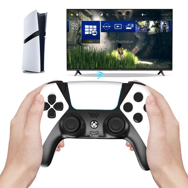 Controlador de juegos inalámbrico larytech para PS5, PS4 con turbo y paletas