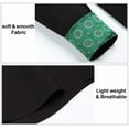 thumbnail image 6 of HISDERN Dress Shirts for Men Long Sleeve Formal Inner Collar Button Down Shirt Black Green, 6 of 7