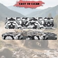thumbnail image 4 of HUIACONG Gray Camo UTV Seat Covers Waterproof Easy Installation 4 Wheeler Seat Cover Non-Slip Soft for Kawasaki Mule 3000 3010 3020, 4 of 7