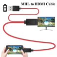 thumbnail image 4 of Micro USB to HDMI 1080P HD TV Cable Adapter - for Android Samsung Phones 11PIN, Red, 4 of 5