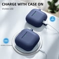 thumbnail image 3 of Comvin Compatible With Apple Airpods 4 & 5 Case Cover for Women Men, Silicone, Navy Blue, 3 of 7