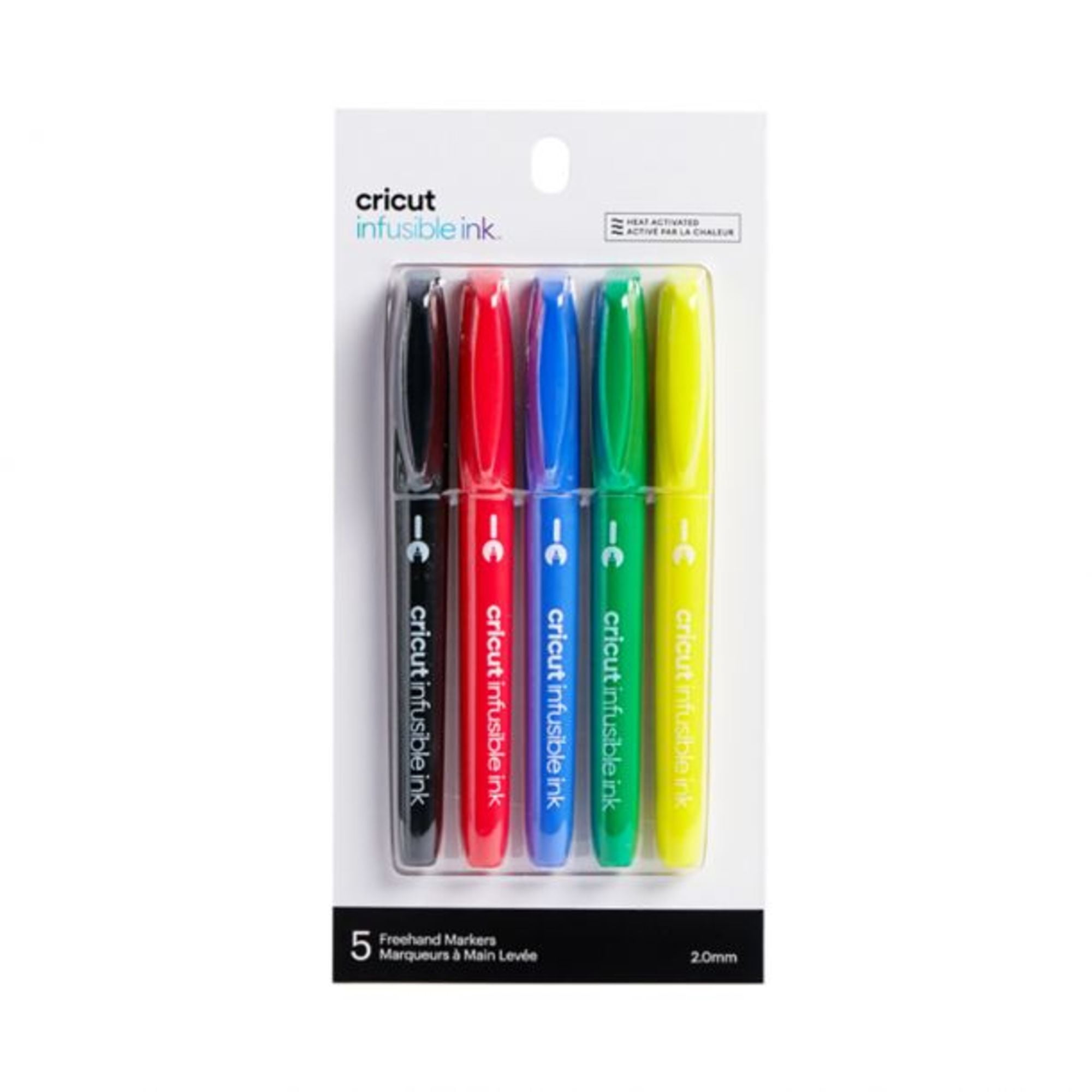Cricut® Infusible Ink™ Freehand Markers 2.0, Basics (5 ct), Medium Point