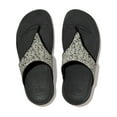 thumbnail image 3 of Fitflop Womens Lulu Glitter Splash Glitter Wedge Flip-Flops Black 8 Medium (B,M), 3 of 3