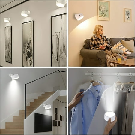 

QUHNG Upgrade Your Home Lighting with Convenient Stylish and Energy-Efficient Modern Design Rechargeable LED Wall Light - Ideal for Reading or Accentuating Cabinets - Ultimate Convenien