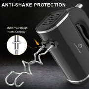LINKChef Hand Mixer, 450W Turbo Electric Handheld Mixer, 5 Speed Electric Mixers for Kitchen (Black)