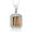 Brown Tiger Eye, variant on 3.86 Ct Emerald Cut Green Malachite 925 Sterling Silver Pendant with Chain