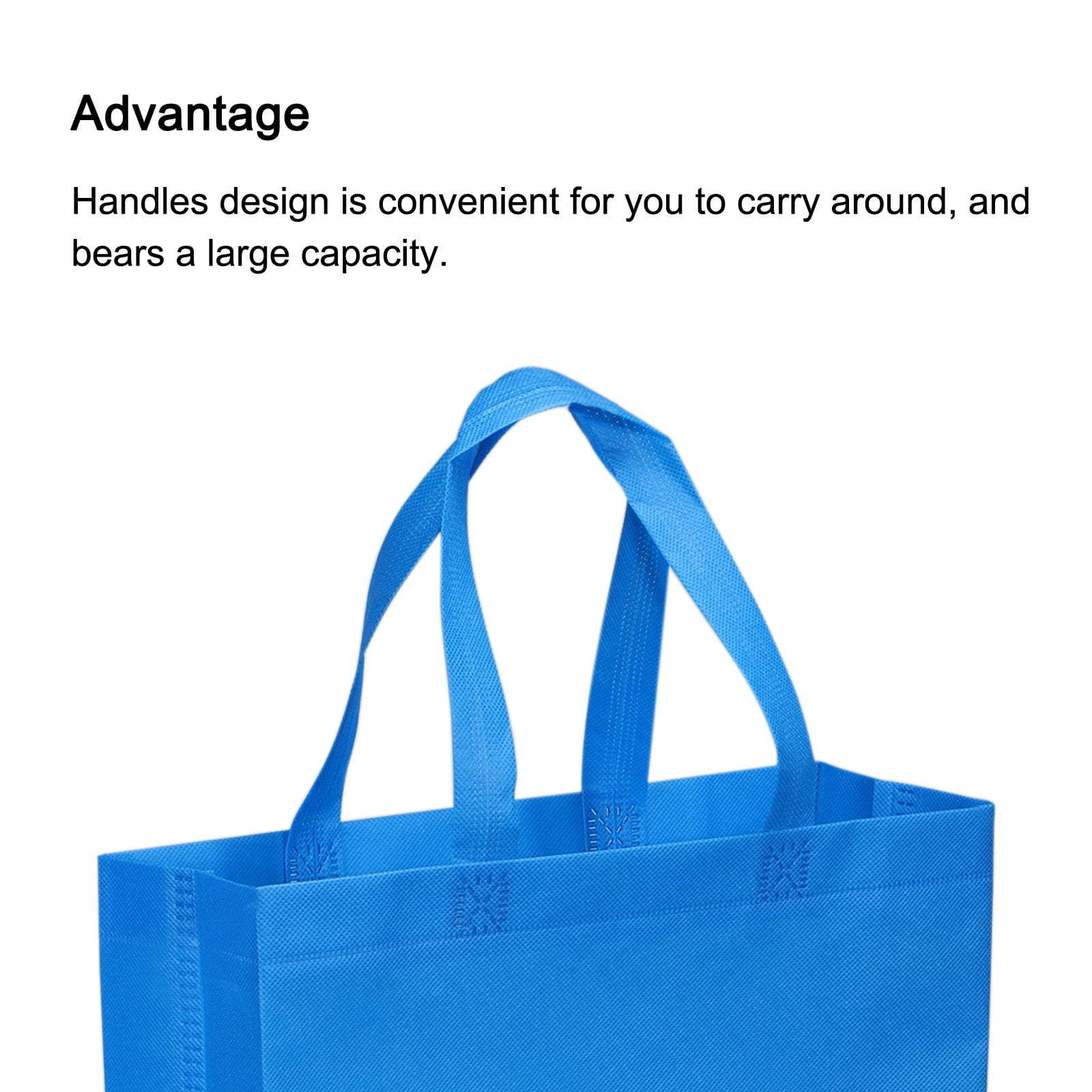 Unique Bargains Reusable Gift Bags Vertical Style Non-Woven Tote Bag Sky Blue