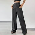 thumbnail image 5 of VBVC Women's Wide Leg Suit Pants,Breathable Versatile Pant For Women,Ladies Baggy Stretchy Trousers with Pockets,Dark Gray,Size L, 5 of 7