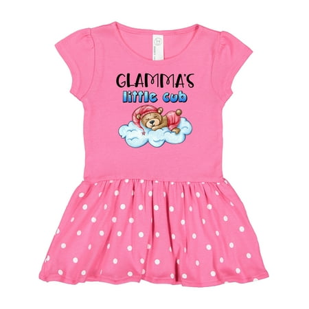 

Inktastic Glamma s Little Cub Cute Sleeping Bear on Cloud Gift Baby Girl Dress