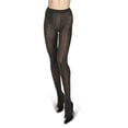 thumbnail image 3 of MeMoi Women's Opaque Leopard Luxe Nylon Tights - Womens - Female, Medium/Large, Black, 3 of 6