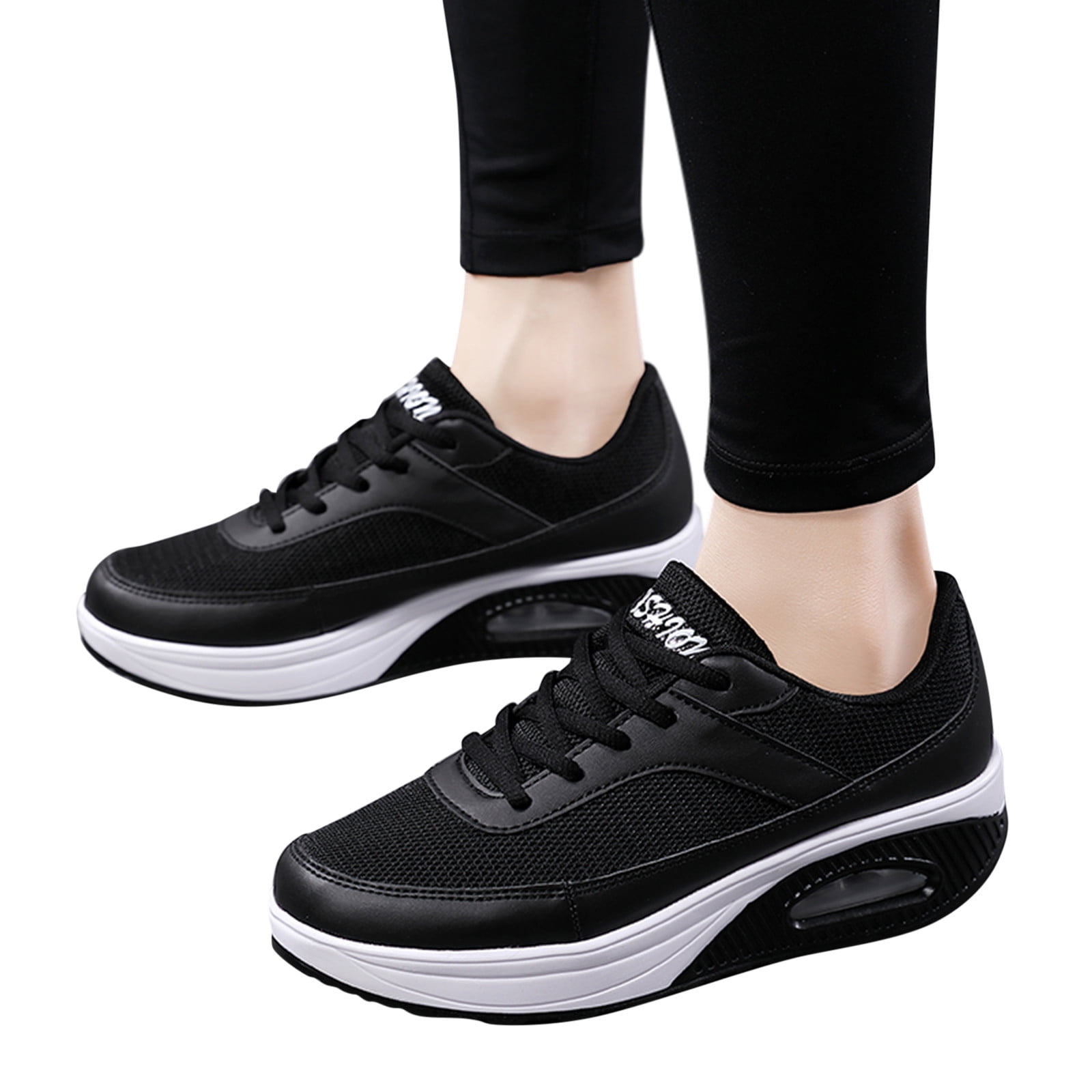  New Women's Floral Breathable Sheer Mesh Sneakers,Cutouts Lace  Casual Shoes,Mesh Knitted Upper Low Cut Casual Shoes (Black, Adult, Women,  Numeric_4, Numeric, us_Footwear_Size_System, Medium)