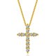 thumbnail image 2 of Colgante de cruz europeo y americano, colgante de oro con diamantes, colgante Joker, cadena de clavícula, 2 of 4