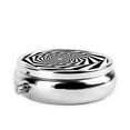 thumbnail image 3 of ZICANCN Round Pill Box Organizer with 3 Compartment, Abstract Spiral Pattern Portable Travel Pill Cases for Pocket or Purse, 3 of 6