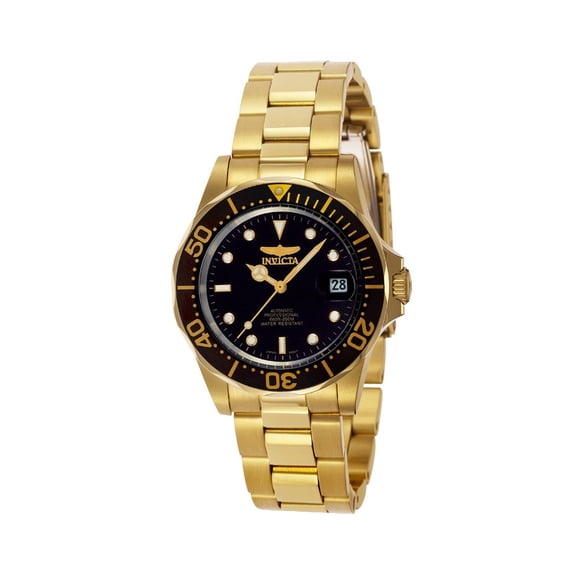Invicta Men's 8929 Pro Diver Gold Tone Automatic Black Dial Dive Watch