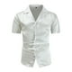 thumbnail image 4 of Blusa y camisa de manga corta con cuello vuelto para hombre, camisa brillante de manga corta con cuello vuelto, blusa de manga corta con cuello vuelto, abrigo de poliéster para hombre, 4 of 8