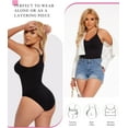 thumbnail image 7 of MANIFIQUE Low Back Bodysuit for Women Tummy Control Shapewear Thong Body Shaper, 7 of 7