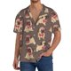 thumbnail image 1 of Fotbe Cut Pug Camisa Estampada de Manga Corta para Hombre, Casual de Verano, Estilo Playero, Sin Arrugas-X-Large, 1 of 5