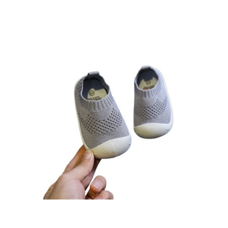 

Lacyhop Toddler Sneakers Knit Upper Sock Sneaker Breathable Flats Sport Comfortable Walking Shoes Lightweight First Walker Gray 6C