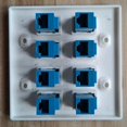 thumbnail image 4 of 3X Ethernet Wall Plate 8 Port - Double Cat6 RJ45 Network Cable Faceplate Female to Female - Blue, 4 of 7