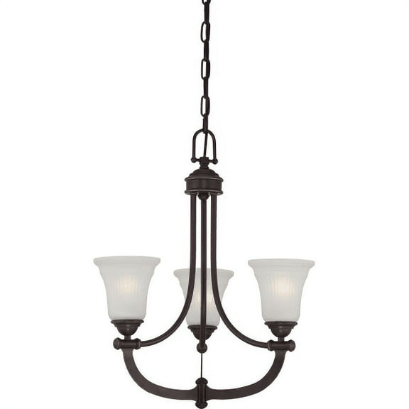 Monroe - 3 Light Chandelier w/ Frosted Ribbed Glass