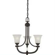 Monroe - 3 Light Chandelier w/ Frosted Ribbed Glass