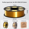 thumbnail image 2 of Geeetech 3D Printer PLA Filament Shiny Silk Gold Toughness Enhanced Filament with 1.75mm Dimensional Accuracy +/-0.03mm, 1080 Feet Per Roll, Vacuum Packaging, for Most 3D FDM Printer, 2 of 6