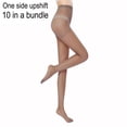 thumbnail image 2 of Dinheiro Medias de pie con control transparente brillante súper sexy para mujer con medias de sedaCafé de un solo lado más equipo (10 paquetes), 2 of 5