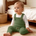 thumbnail image 7 of ShomPort Babys Knit Overalls Sleeveless Jumpsuit Stretchy Warm Solid Color Sweater Bodysuit 3-36 Months, 7 of 7