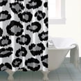 thumbnail image 4 of White and Gray Of Leopard Print Shower Curtain 84"x72" ,Bathroom Decorative Shower Curtains Set with 12 Hooks,Modern Waterproof Washable Shower Curtain, 4 of 6