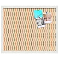 thumbnail image 2 of PinPix 22x18 Custom Cork Bulletin Board Multi Color Waves Poster Board Has a Fabric Style Canvas Finish, Framed in Multi Color Waves, by ArtToFrames (PinPix-565), 2 of 6